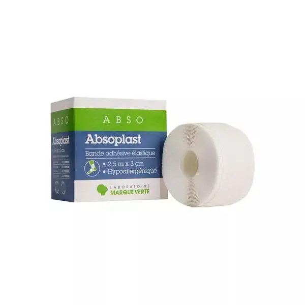 Marque Verte Absoplast Bande Adhésive Extensible 2,5mx3cm
