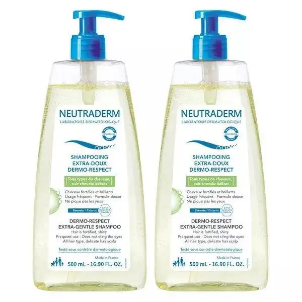 Neutraderm Shampoing Extra-Doux Dermo-Respect Lot de 2 x 500ml