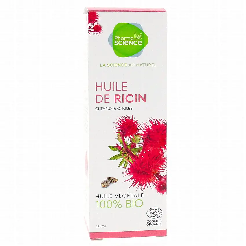 PHARMASCIENCE Huile végétale de Ricin Bio 50ml