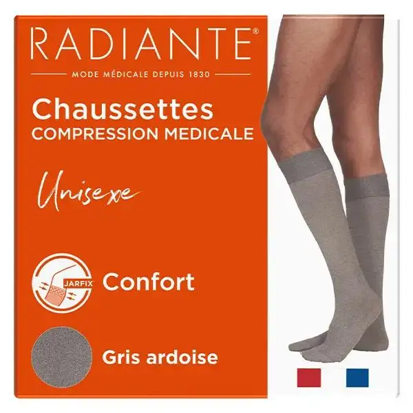 Radiante Chaussettes de compression Gris Ressource Taille 3 Classe 2
