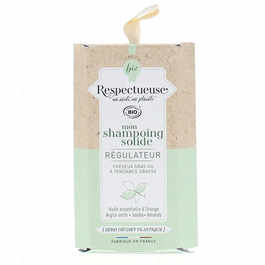RESPECTUEUSE Shampooing solide régulateur Bio 75g