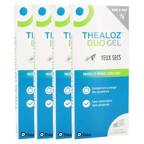 Théa Thealoz Duo Gel 10 unidoses - Lot de 4