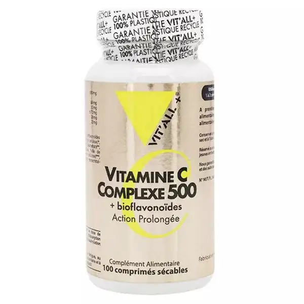 Vit'all+ Vitamine C Complexe 500 100 comprimés sécables