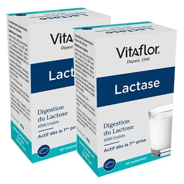 Vitaflor Équivie Lactase 60 comprimés Lot 2
