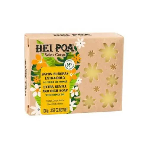 HEI POA - Savon Solide Surgras Extra Doux - Huile De Monoï - 100g
