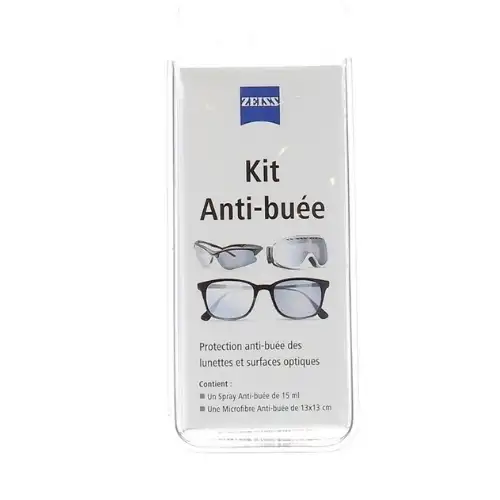 Kit nettoyant lunettes Spray antibuée (15 ml) + microfibre Zeiss