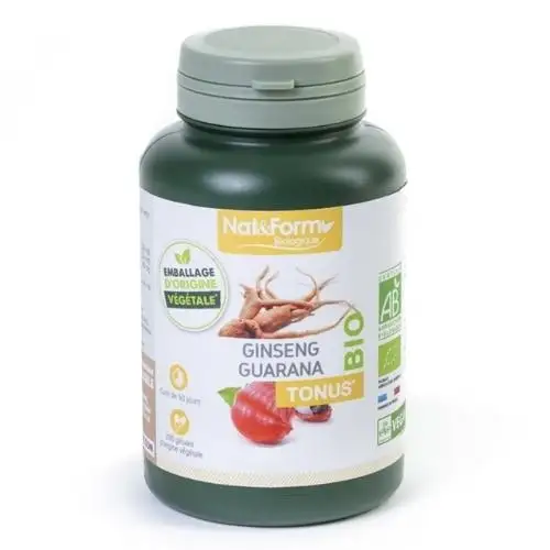 Nat & Form Tonus Ginseng Guarana Bio 200 gélules