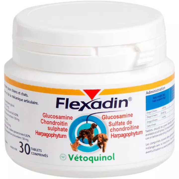 Vetoquinol Flexadin Articulations Chien Chat comprimés