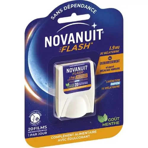 NOVANUIT - Flash Endormissement Rapide - 20 Films Orodispersibles