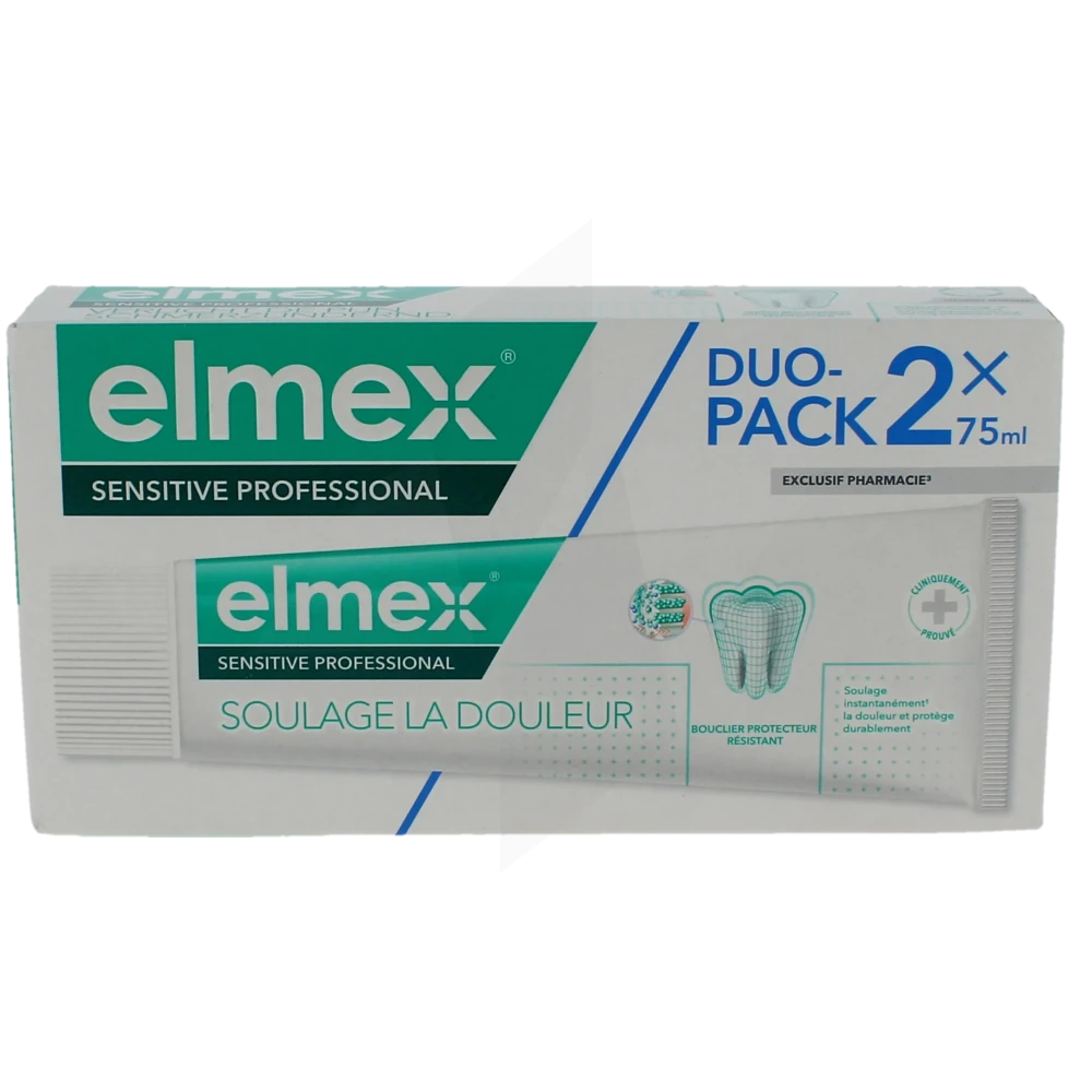 Elmex Sensitive Professional Dentifrice 2 Tubes De 75 Ml