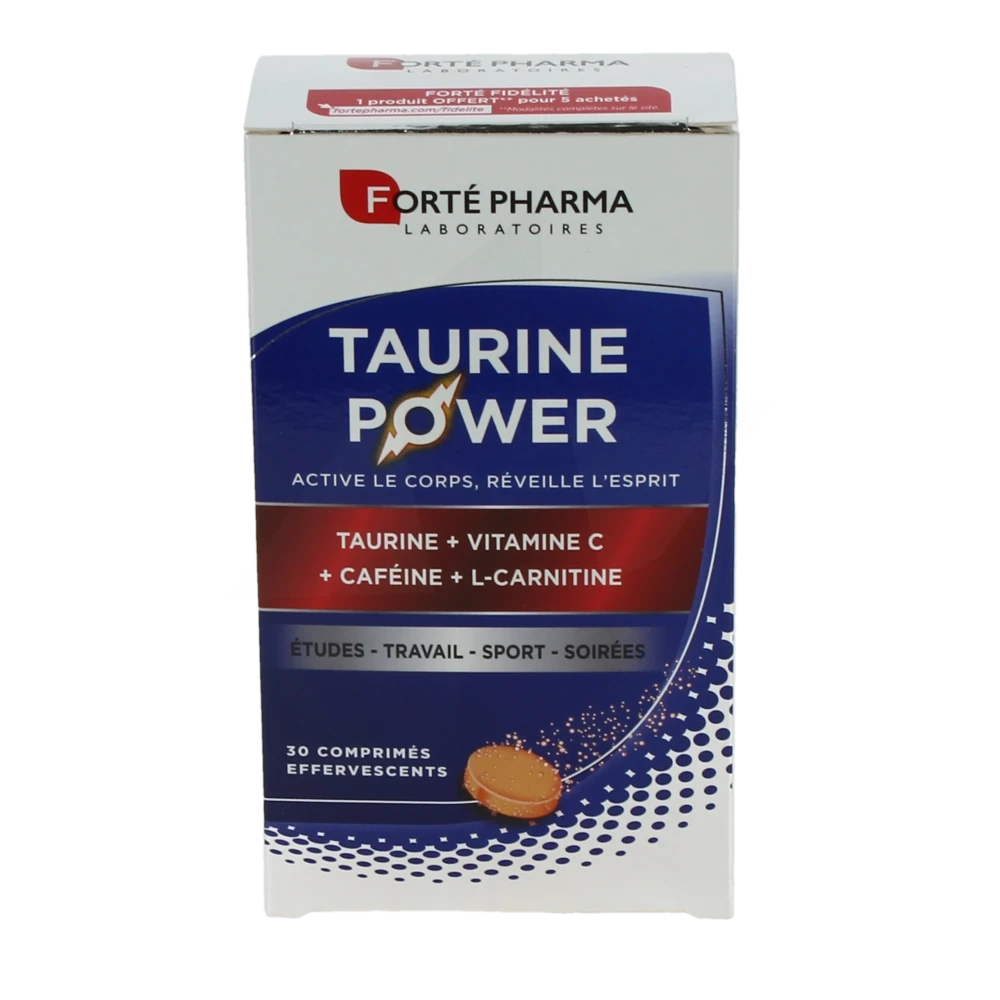 Energie Taurine Power Comprimé Effervescent Boîte De 30
