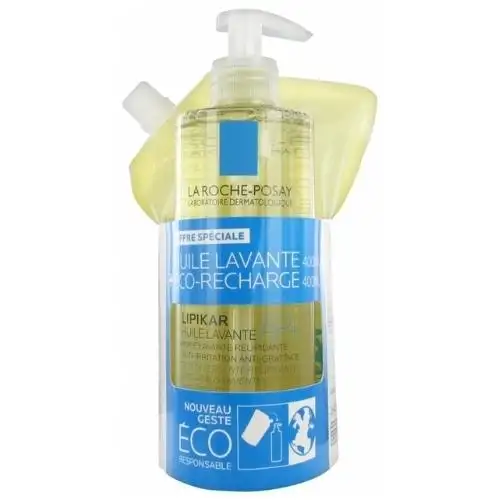 LA ROCHE POSAY - LIPIKAR Huile Lavante 400 ml + Éco Recharge 400 ml