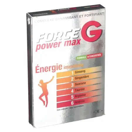 FORCE G POWER MAX SOLUTION BUVABLE AMP 10 ML X 10