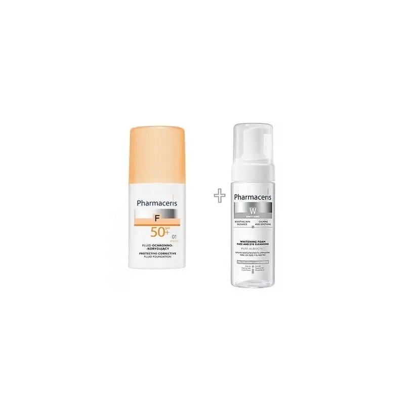 Pharmaceris Pack Ecran Teinté Spf50+ 02+ Mousse Nettoyante