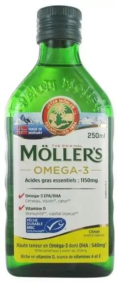 Möller's Omega-3 Arôme Citron 250 ml
