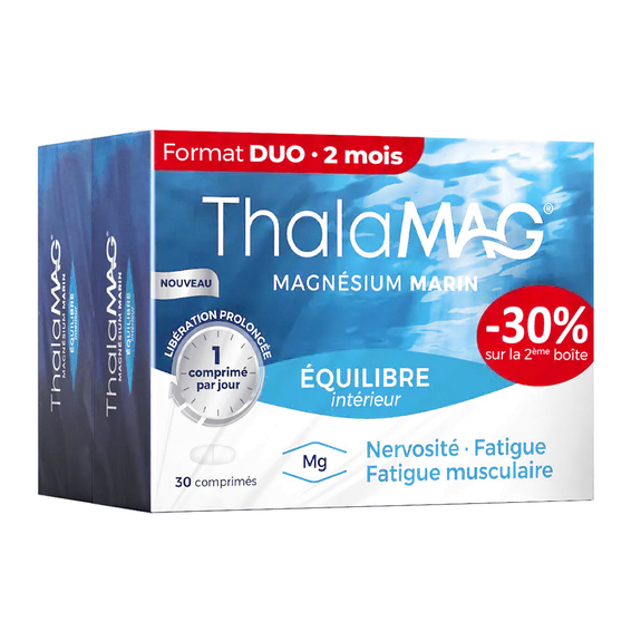 Thalamag equilibre interieur magnesium marin 2x30 comprimés