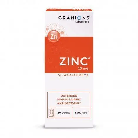 Granions Zinc 15mg 60 gélules