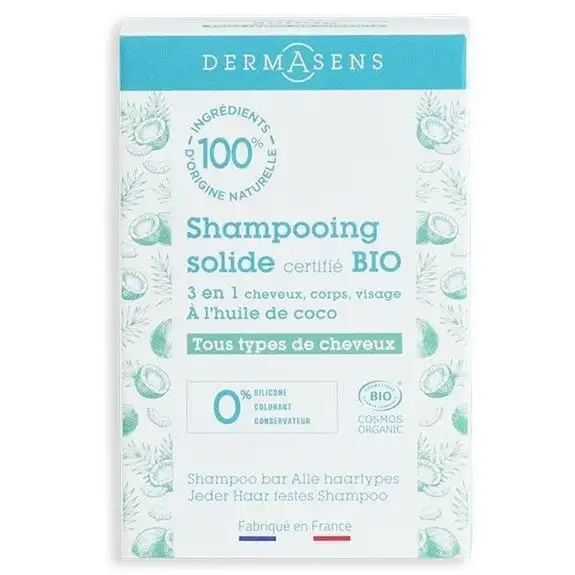 Dermasens shampooing solide BIO tous types de cheveux 60g