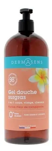 Dermasens Gel Douche Corps et Cheveux Frangipane 1 litre