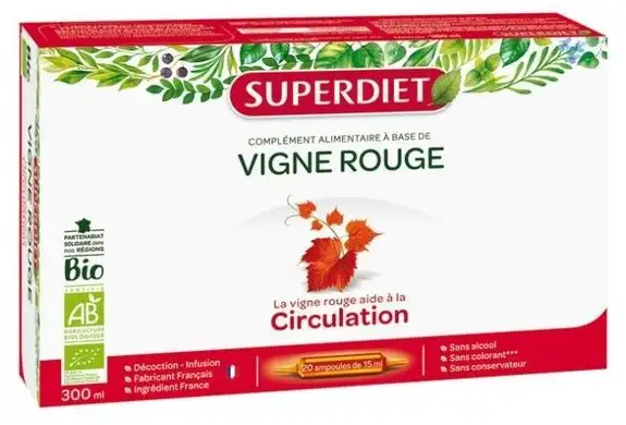 Super Diet Vigne Rouge Bio 20 ampoules