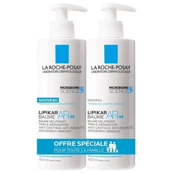 La Roche-Posay Lipikar AP+ M Baume Relipidant Lot de 2 x 400 ml