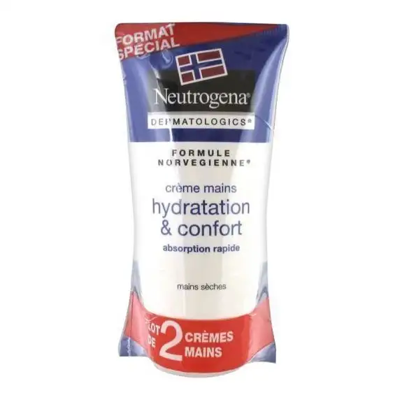 Neutrogena Crème Mains Absorption Express Lot de 2 x 75 ml
