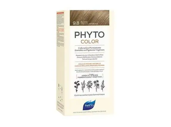 Phytocolor coloration permanente 9.8 blond très clair beige
