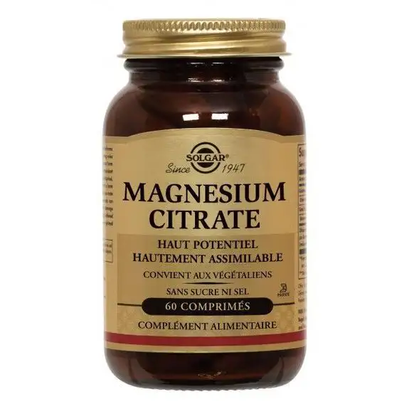 Solgar Magnésium Citrate Solgar 60 comprimés