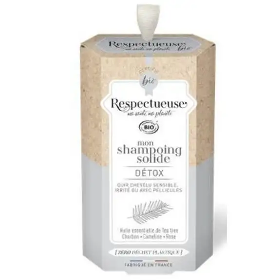 Respectueuse bio Mon shampoing solide détox 75g