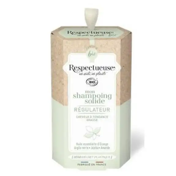 Respectueuse bio Mon shampoing solide régulateur 75g