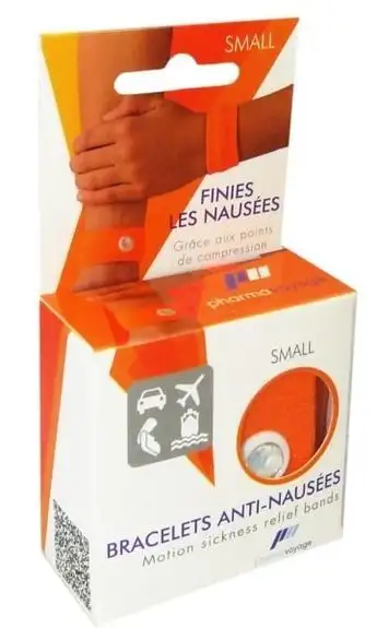 Pharmavoyage Bracelets Anti-Nausées Small - Couleur : Orange