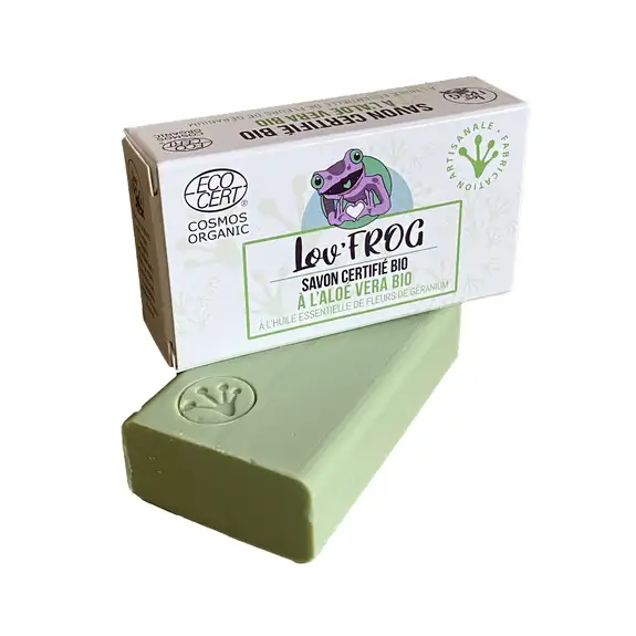 Lov' FROG Savon à l'Aloe Vera certifié BIO 100g