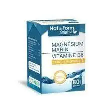 Nat & Form magnésium marin + vitamine B6 80 gélules