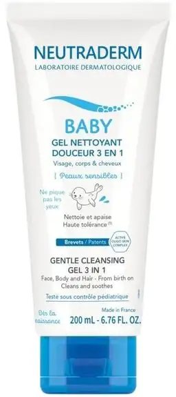 Neutraderm Baby Gel Nettoyant Douceur 3 en1 200ml