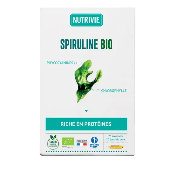 Nutrivie 20 Ampoules - Spiruline BIO