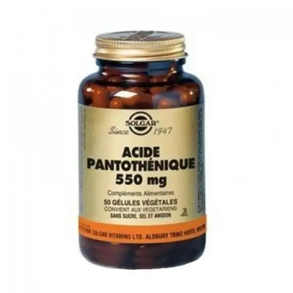 Solgar Vitamine B5 550 mg 50 gélules