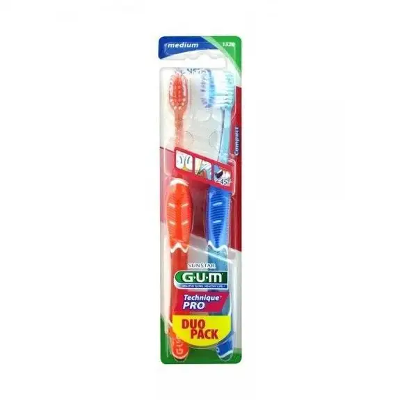 GUM Technique Pro Duo Pack 2 Brosses à Dents Médium 1528