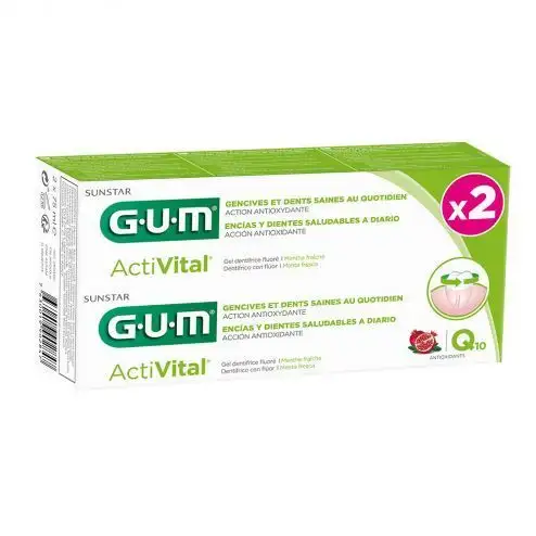 GUM Activital Dentifrice Q10 Lot de 2 x 75 ml