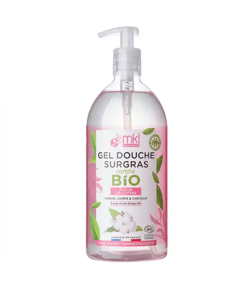 MKL Gel Douche Surgras Bio à la Fleur de Coton 1 litre
