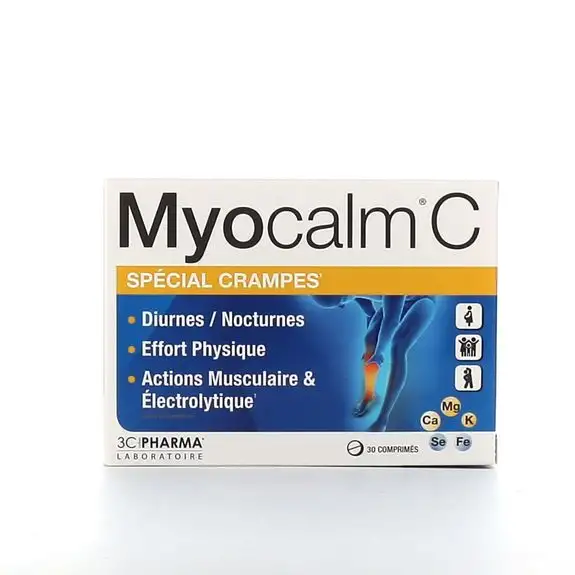 3C Pharma Myocalm C Spécial Crampes 30 comprimés
