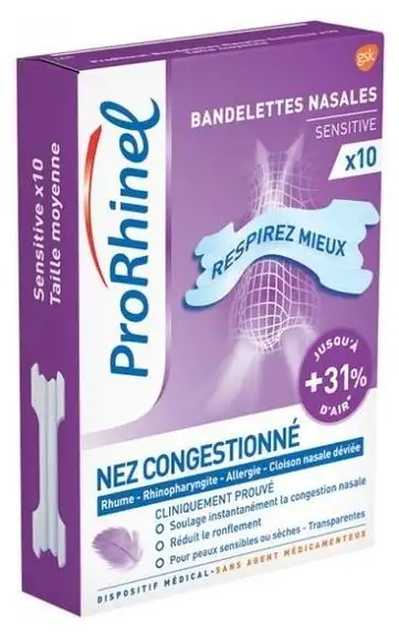 ProRhinel Bandelettes Nasales Originales Transparentes 10 unités