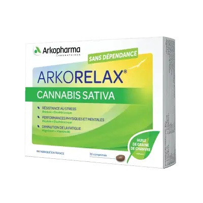 Arkorelax Cannabis Sativa boite de 30 comprimés