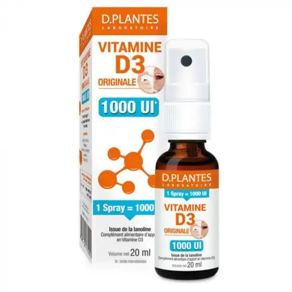 D.plantes Vitamine D3 Originale 1000 UI  Spray 20ml