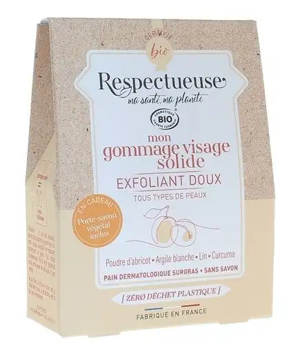 Respectueuse Mon gommage visage solide exfoliant doux bio