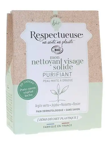 Respectueuse Mon nettoyant visage solide bio purifiant