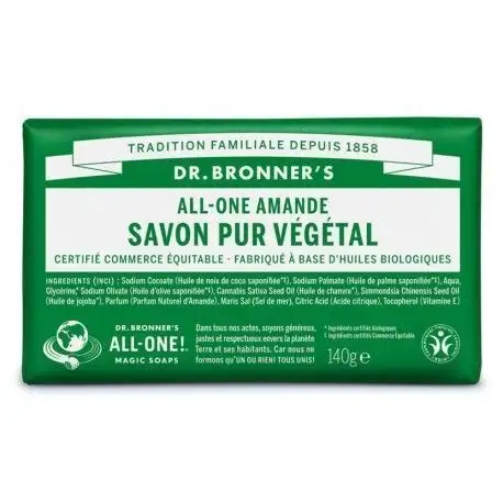 Dr Bronner's Pain de Savon Amande 140g