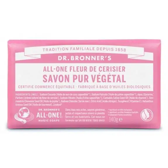 Dr Bronner's Pain de Savon fleur de cerisier 140g