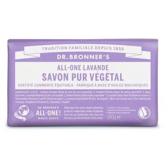 Dr Bronner's Pain de Savon lavande 140g