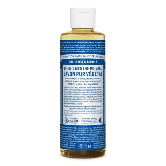 Dr Bronner's menthe poivrée Savon Liquide 240ml