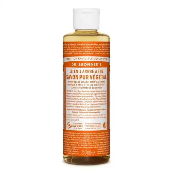 Dr Bronner's tea tree Savon Liquide 240ml